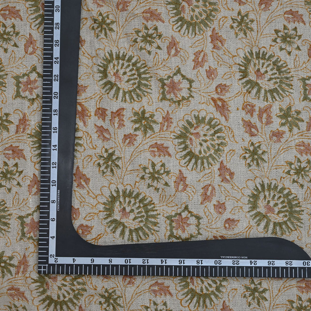 Artisan Block Print Linen Fabric