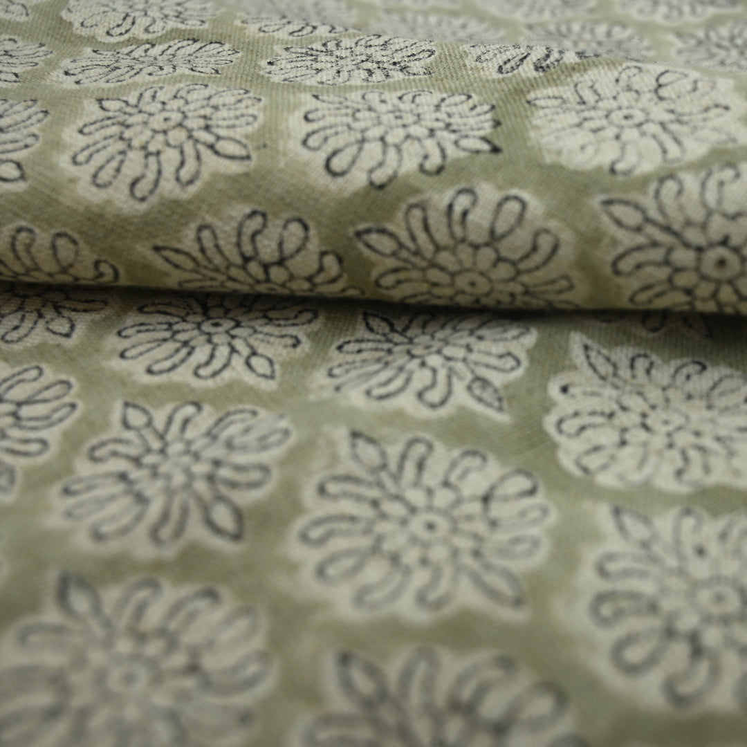 Artisan Block Print Linen Fabric - 4