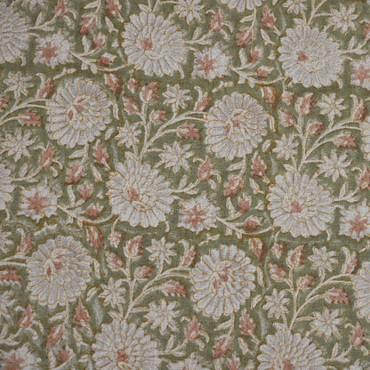Artisan Block Print Linen Fabric -3