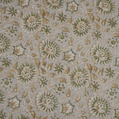 Artisan Block Print Linen Fabric -3