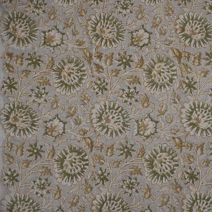 Artisan Block Print Linen Fabric -3