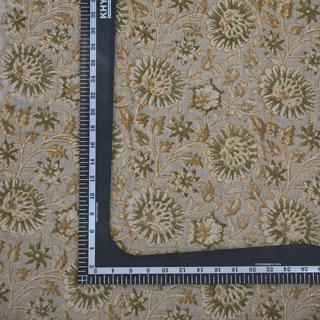 Artisan Block Print Linen Fabric -3