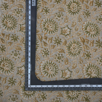 Alexis Floral Linen Block Print Fabric
