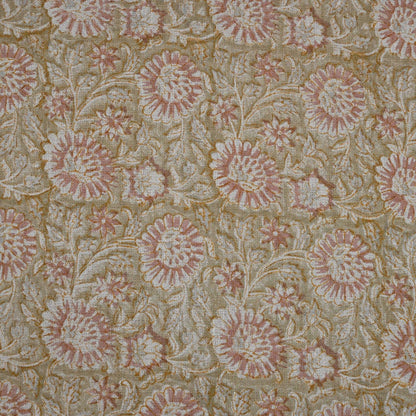 Artisan Block Print Linen Fabric -3