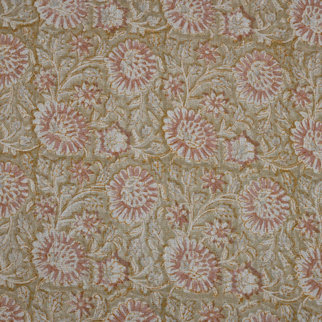 Artisan Block Print Linen Fabric -3