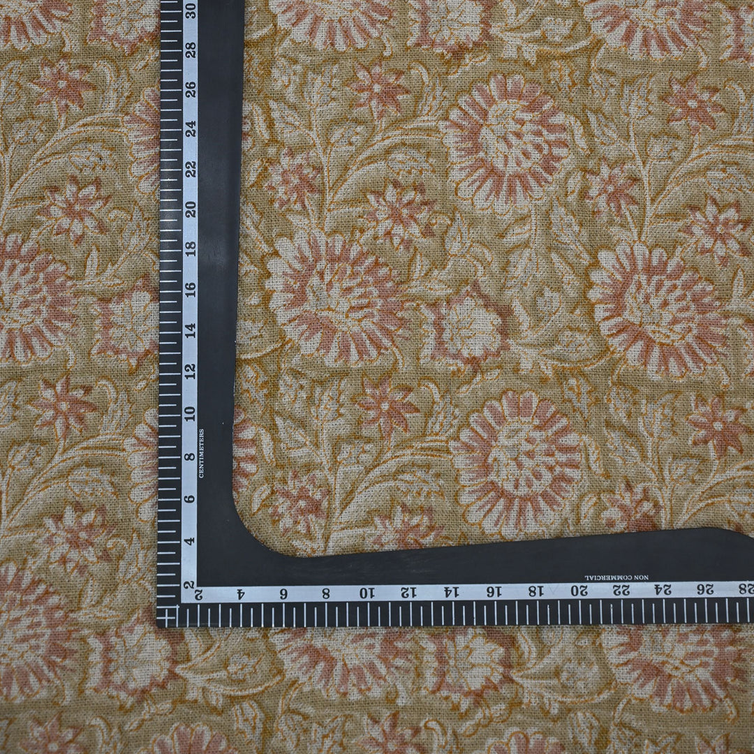 Artisan Block Print Linen Fabric -3