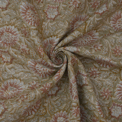 Artisan Block Print Linen Fabric -3
