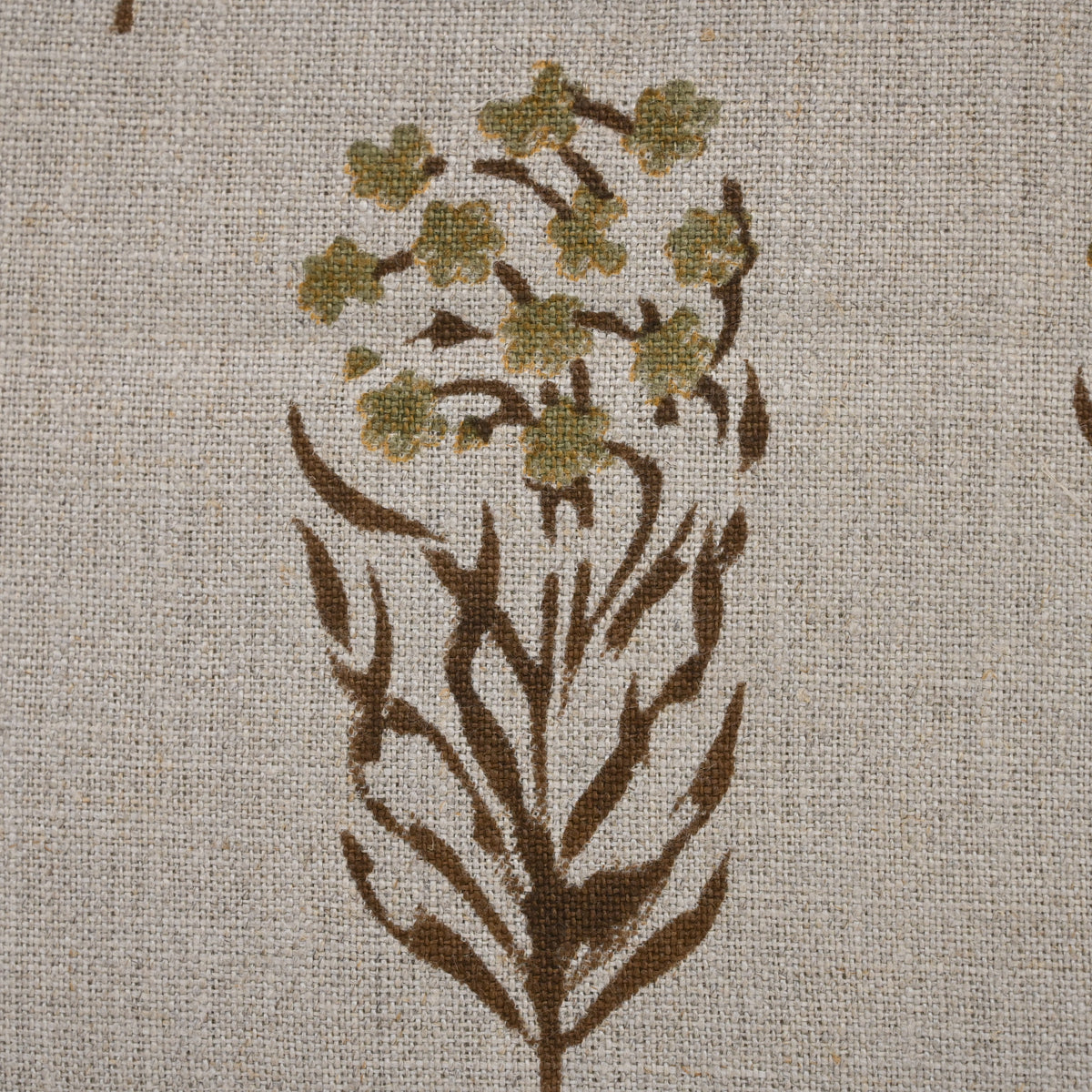 Brianna moss Linen Block Print Pillow Cover