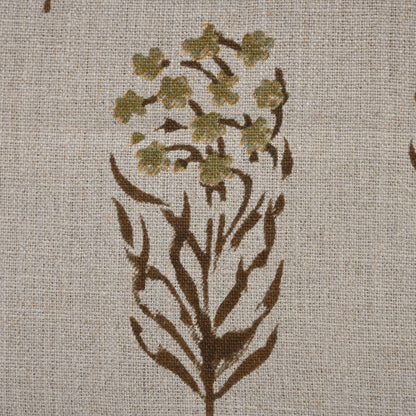 Brianna moss Linen Block Print Pillow Cover