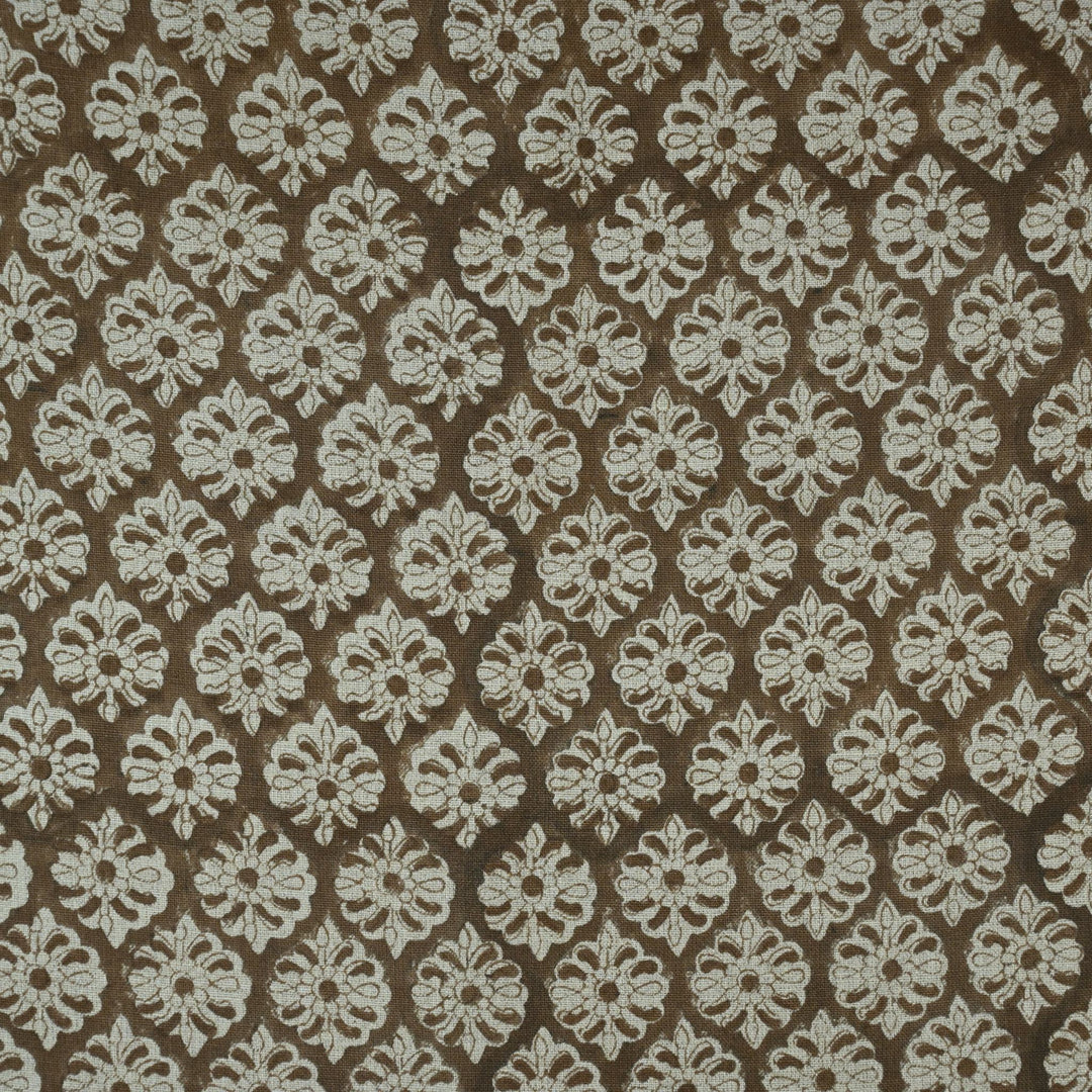 Artisan Block Print Linen Fabric - 13