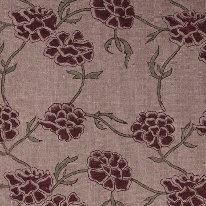 Driftwood Solid Linen Block Print Fabric