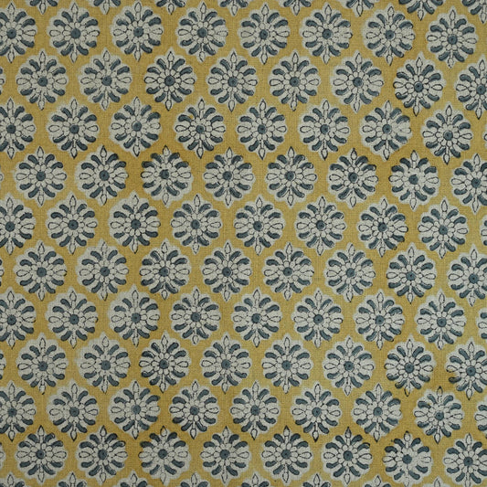 Casey Traditional Linen Block Print Fabric
