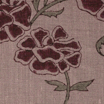 Driftwood Solid Linen Block Print Fabric