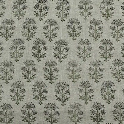 Emily Hand Block Printed Linen Fabric