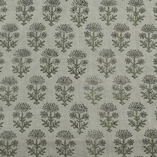 Emily Hand Block Printed Linen Fabric