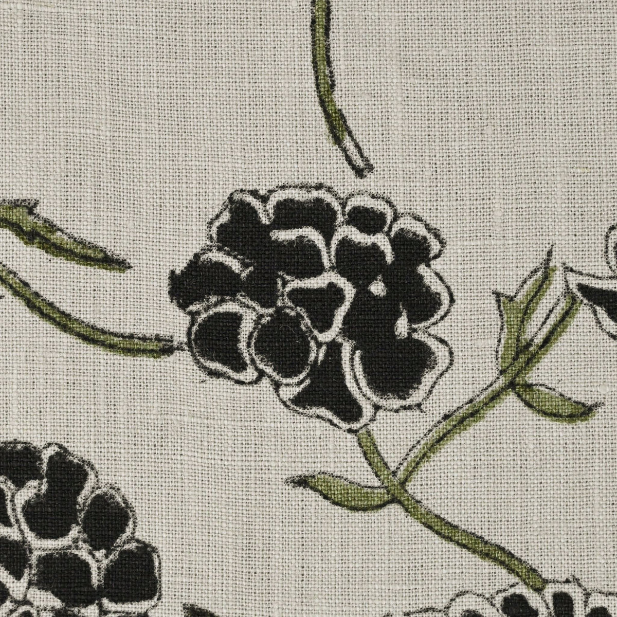 Driftwood Solid Linen Block Print Fabric