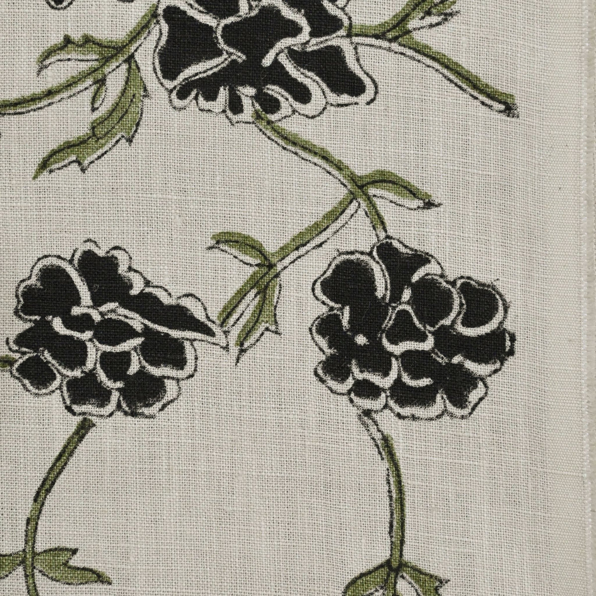Driftwood Solid Linen Block Print Fabric