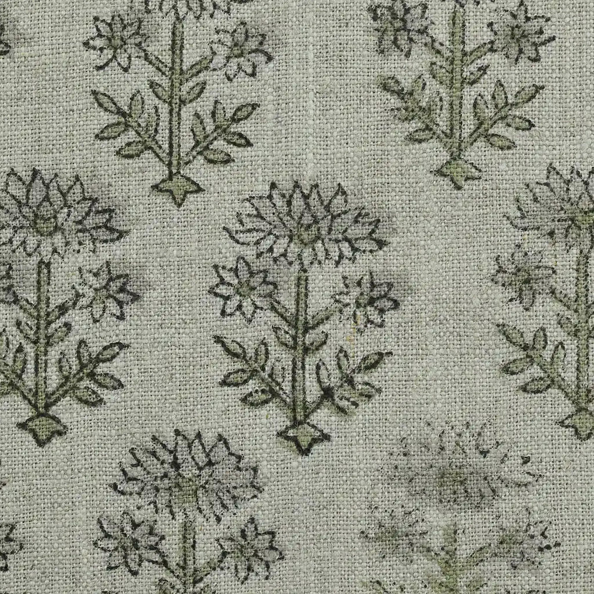 Emily Hand Block Printed Linen Fabric