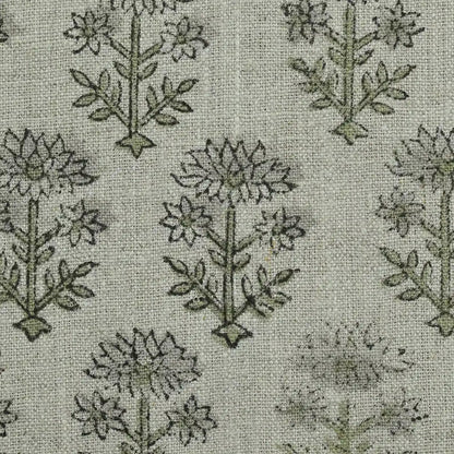 Emily Hand Block Printed Linen Fabric