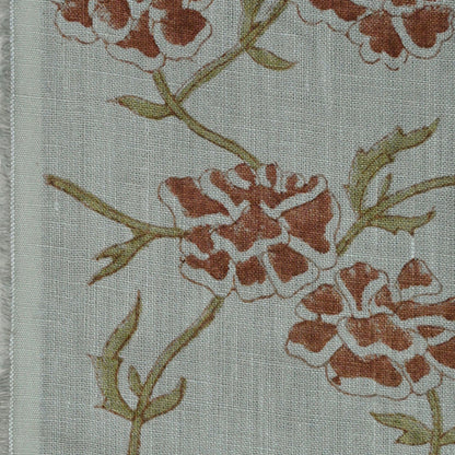 Driftwood Solid Linen Block Print Fabric