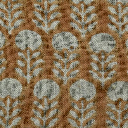 Artisan Block Print Linen Fabric -  8