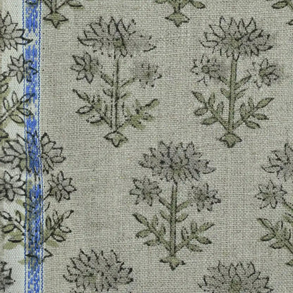 Emily Hand Block Printed Linen Fabric