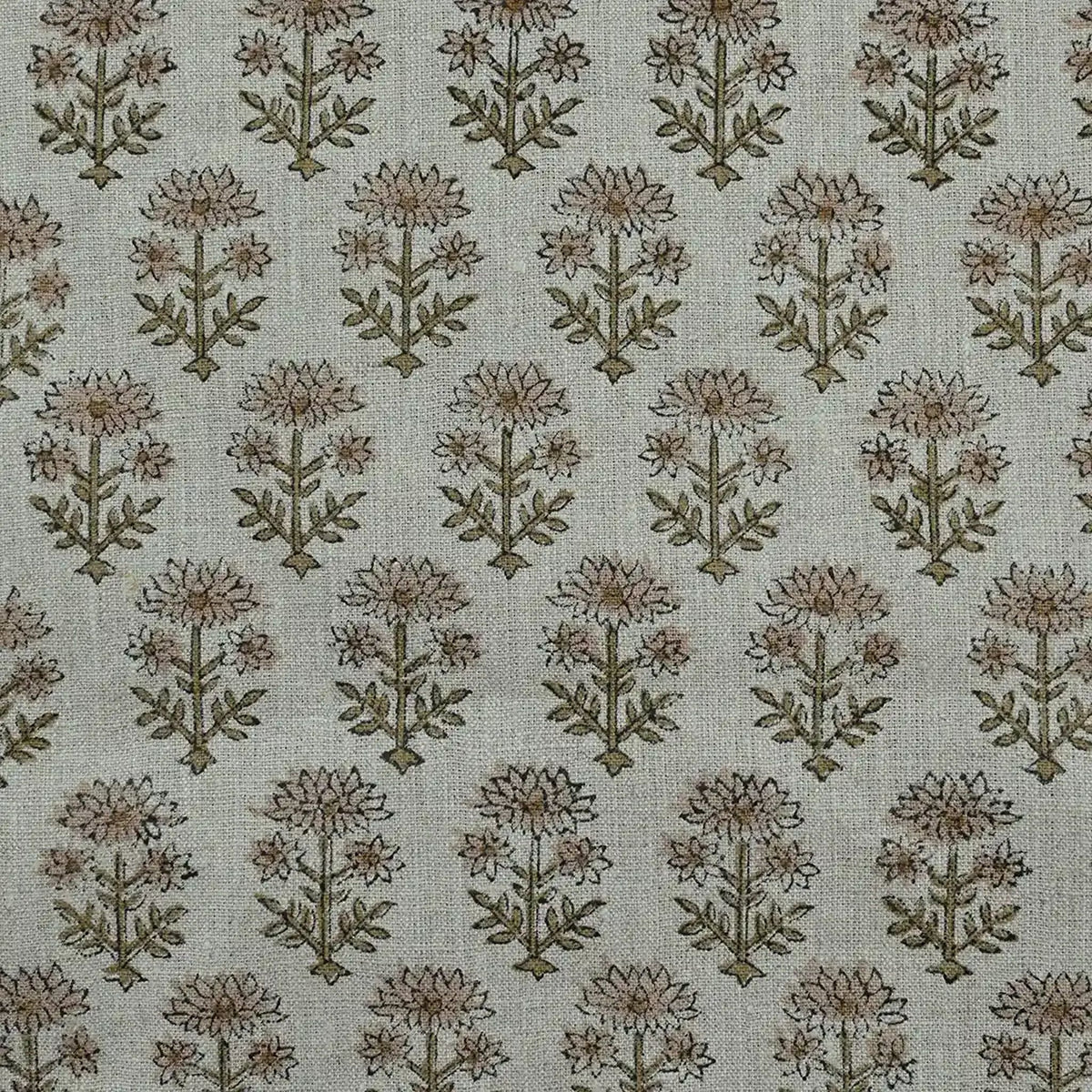 Emily Hand Block Printed Linen Fabric