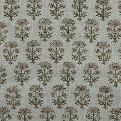 Emily Hand Block Printed Linen Fabric