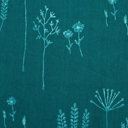 Eimaj Botanical Block Print  Linen Fabric