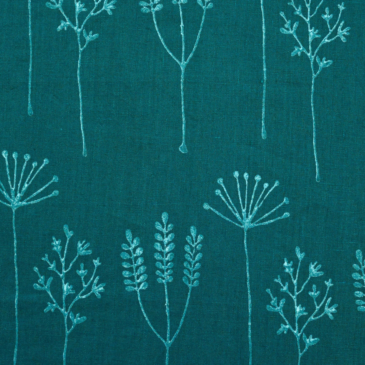 Eimaj Botanical Block Print  Linen Fabric