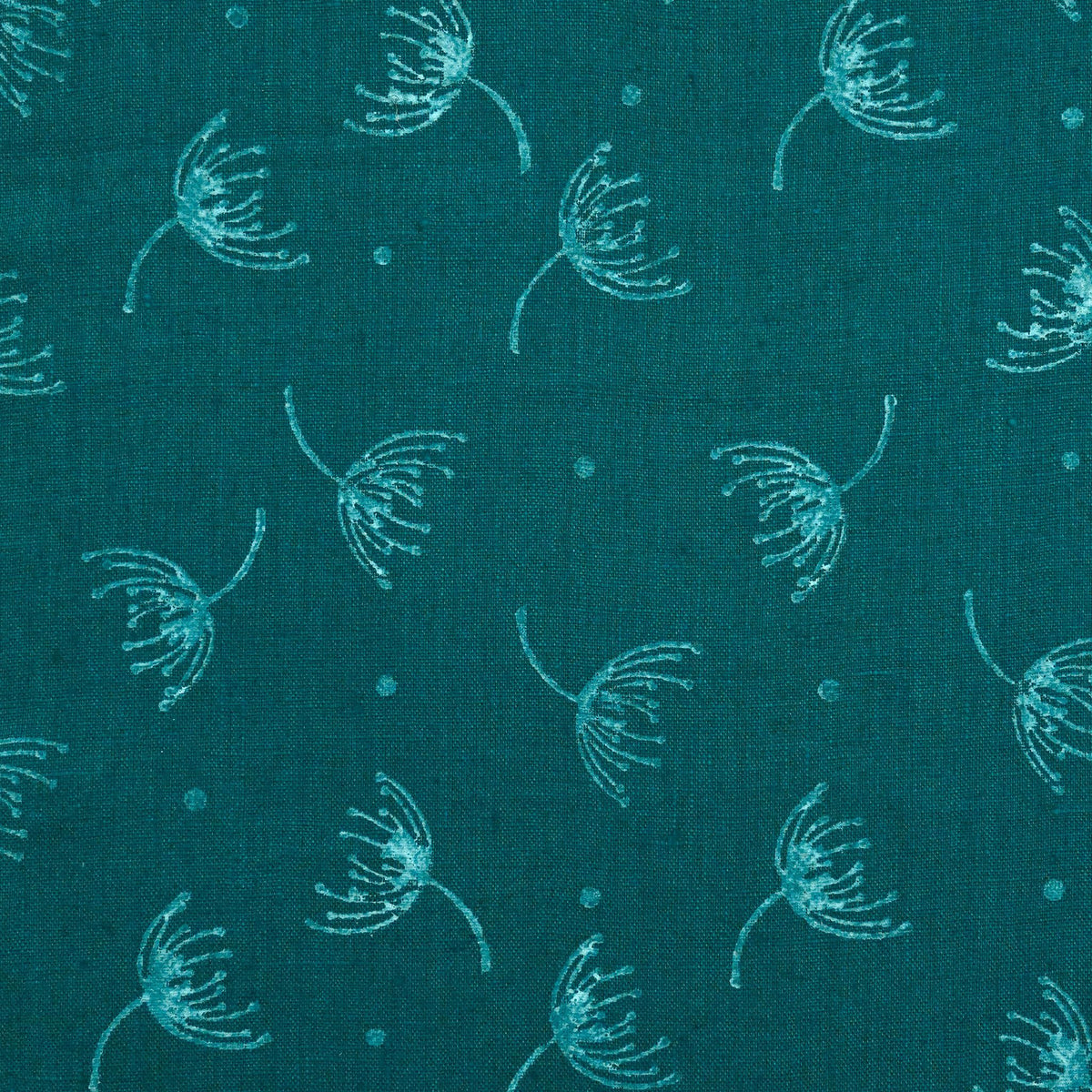 Xileo Botanical Block Print Linen Fabric