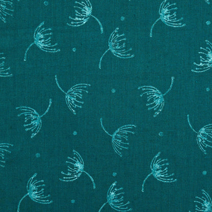 Xileo Botanical Block Print Linen Fabric