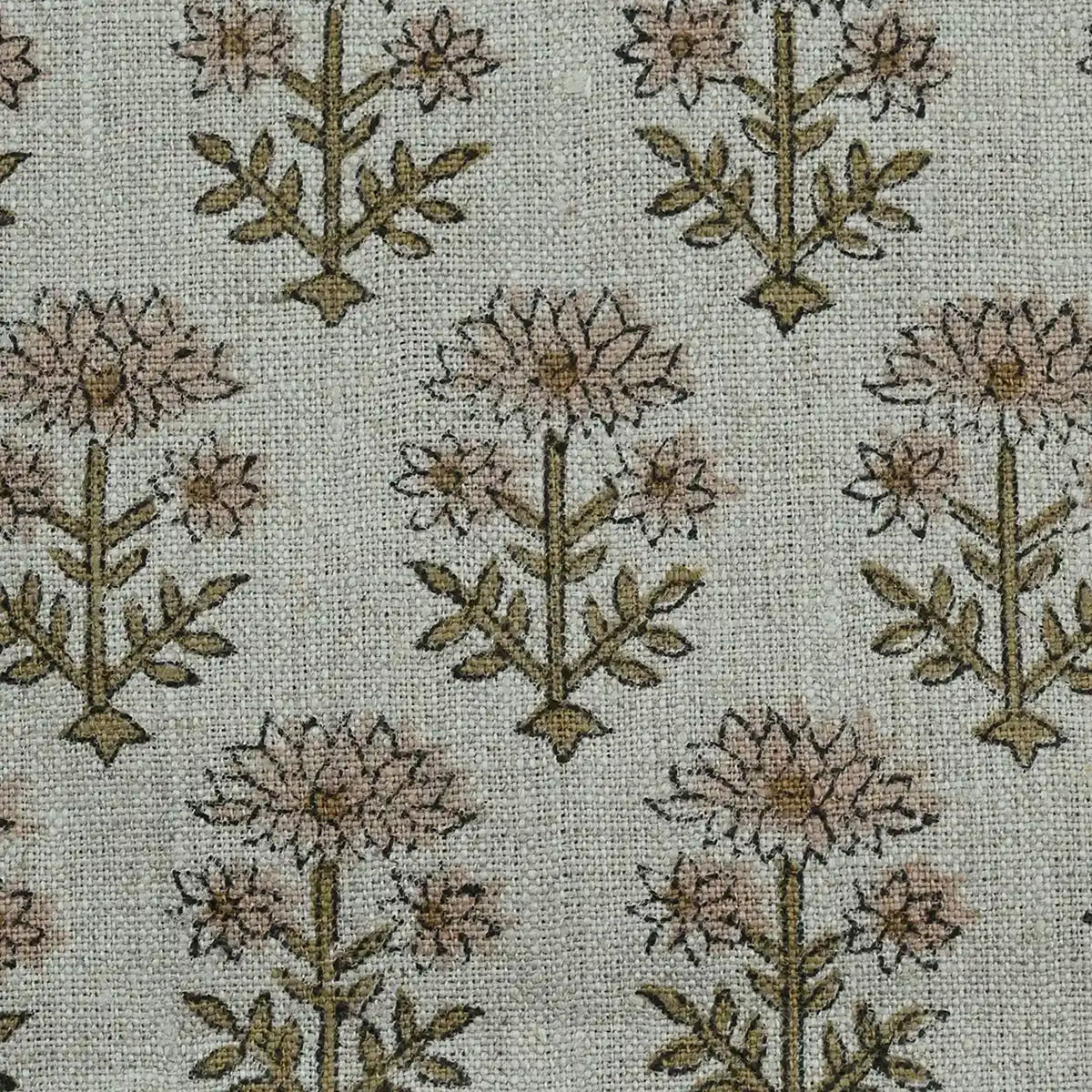 Emily Hand Block Printed Linen Fabric