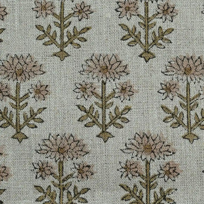 Emily Hand Block Printed Linen Fabric