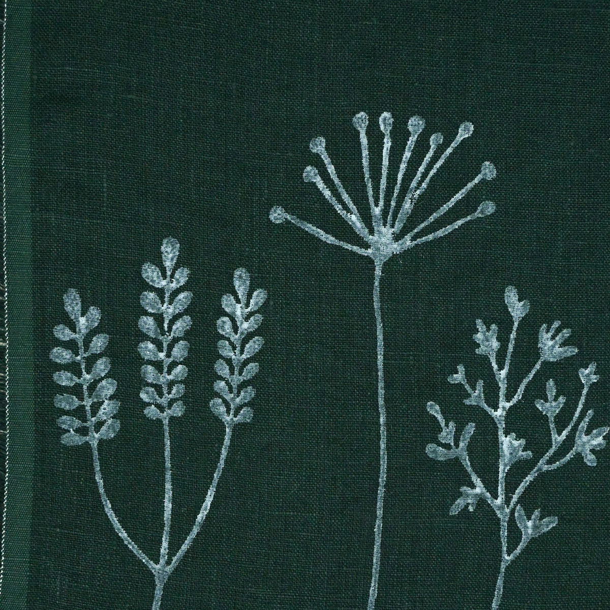 Eimaj Botanical Block Print  Linen Fabric