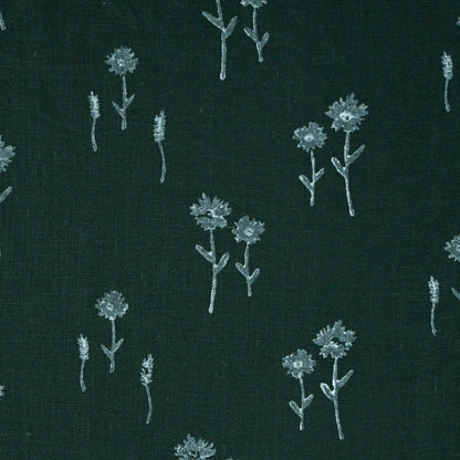Newo Floral Block Print  Linen Fabric