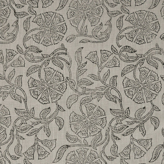 Kimberly Floral Linen Block Print Fabric