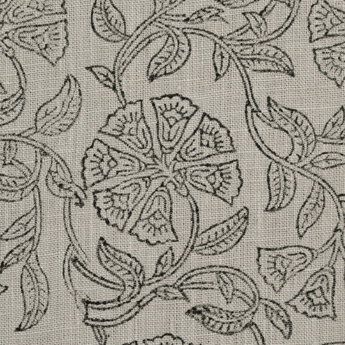 Kimberly Floral Linen Block Print Fabric