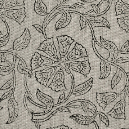 Kimberly Floral Linen Block Print Fabric