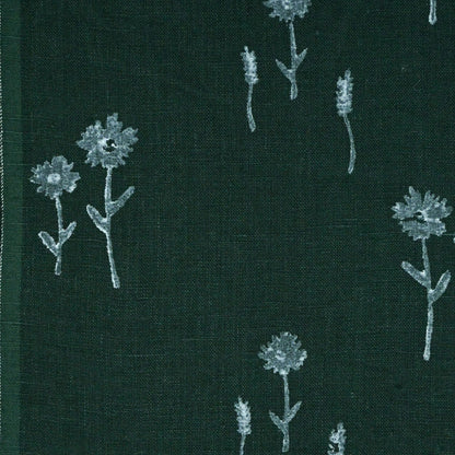 Newo Floral Block Print  Linen Fabric