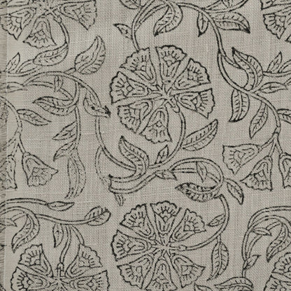 Kimberly Floral Linen Block Print Fabric