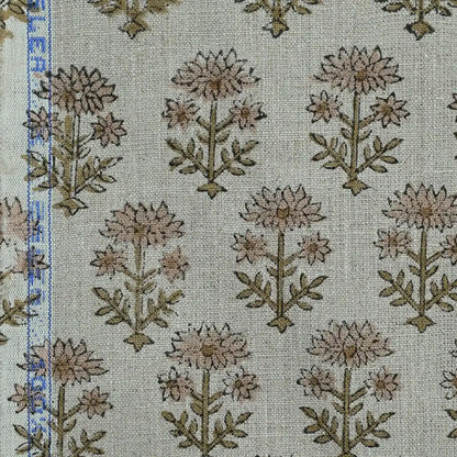 Emily Hand Block Printed Linen Fabric