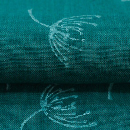Xileo Botanical Block Print Linen Fabric