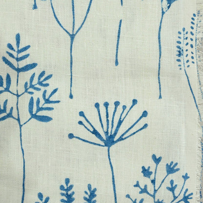 Eimaj Botanical Block Print  Linen Fabric