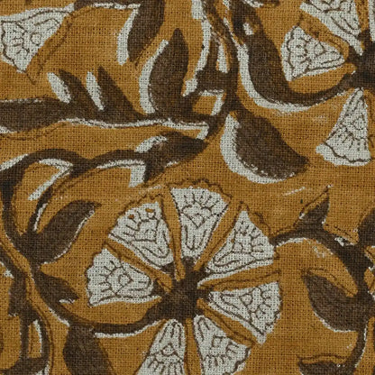 Kimberly Floral Linen Block Print Fabric