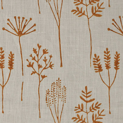 Eimaj Botanical Block Print  Linen Fabric