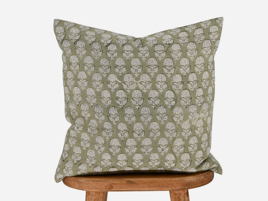 Carly Block Print Pillow Cover
