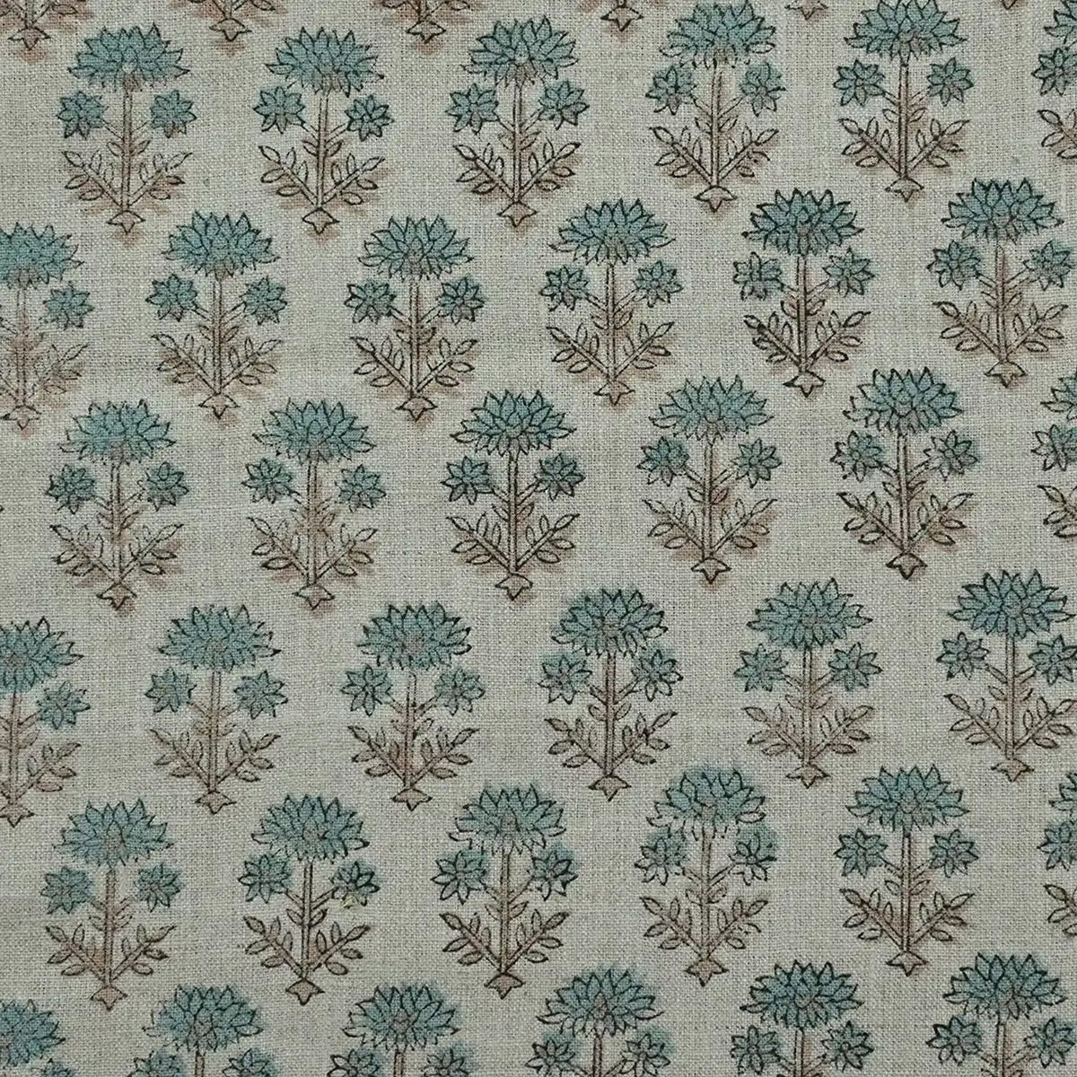 Emily Hand Block Printed Linen Fabric