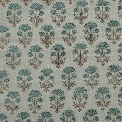Emily Hand Block Printed Linen Fabric
