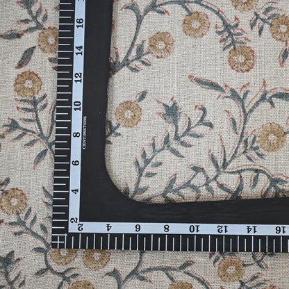 Bailey Slate Linen Block Print Pillow Cover